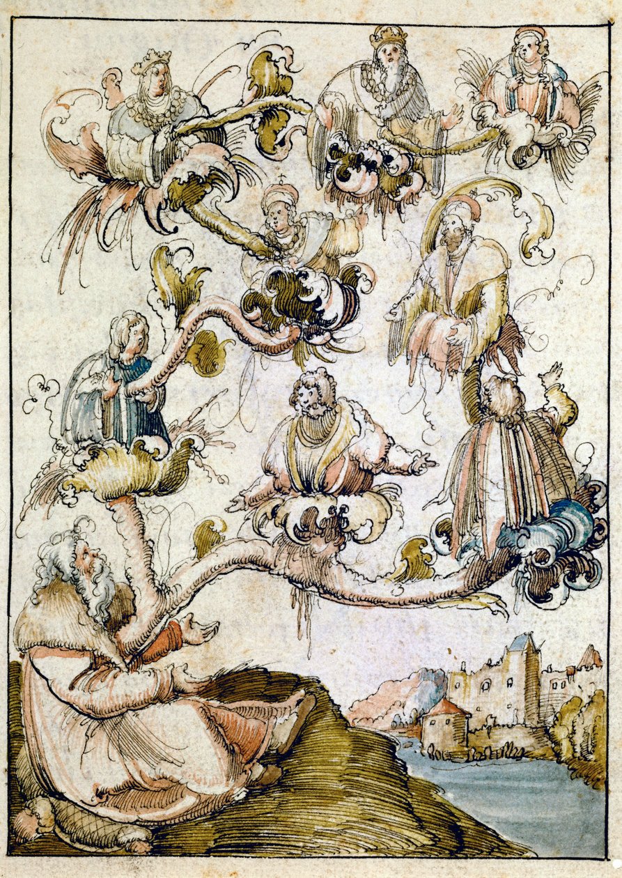 En habsburgsk genealogi, troligen av Albrecht Altdorfer ... av Albrecht Altdorfer