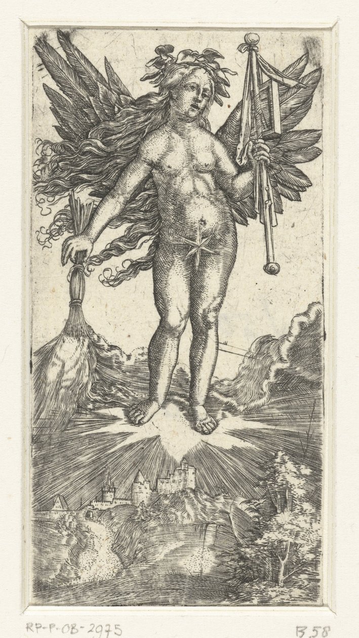 Allegorisk kvinnofigur med vingar av Albrecht Altdorfer