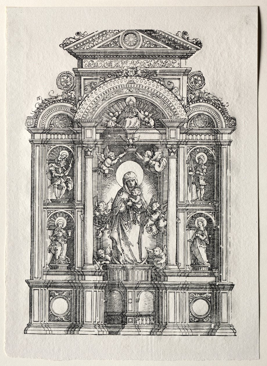 Altare med den vackra Maria av Regensburg, 1520. av Albrecht Altdorfer