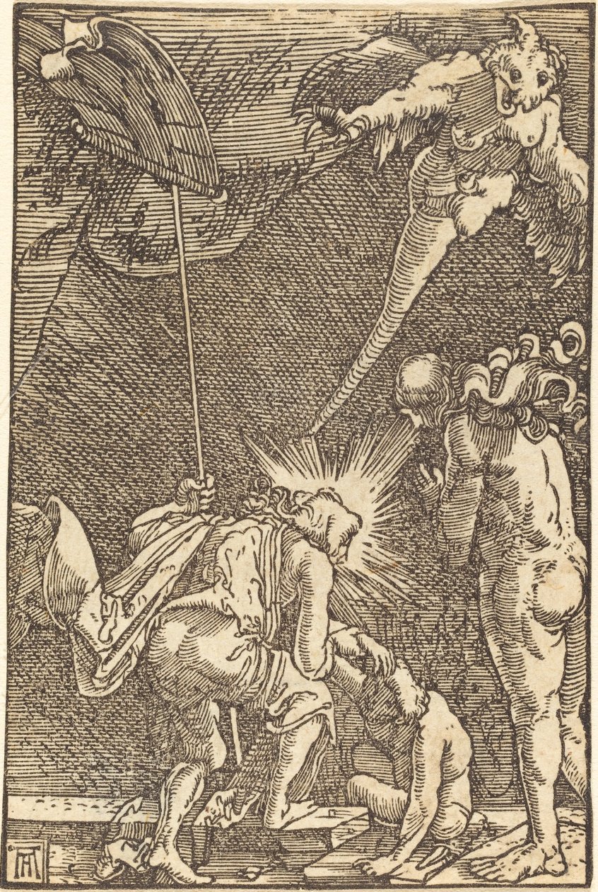 Kristus stiger ner i helvetet av Albrecht Altdorfer