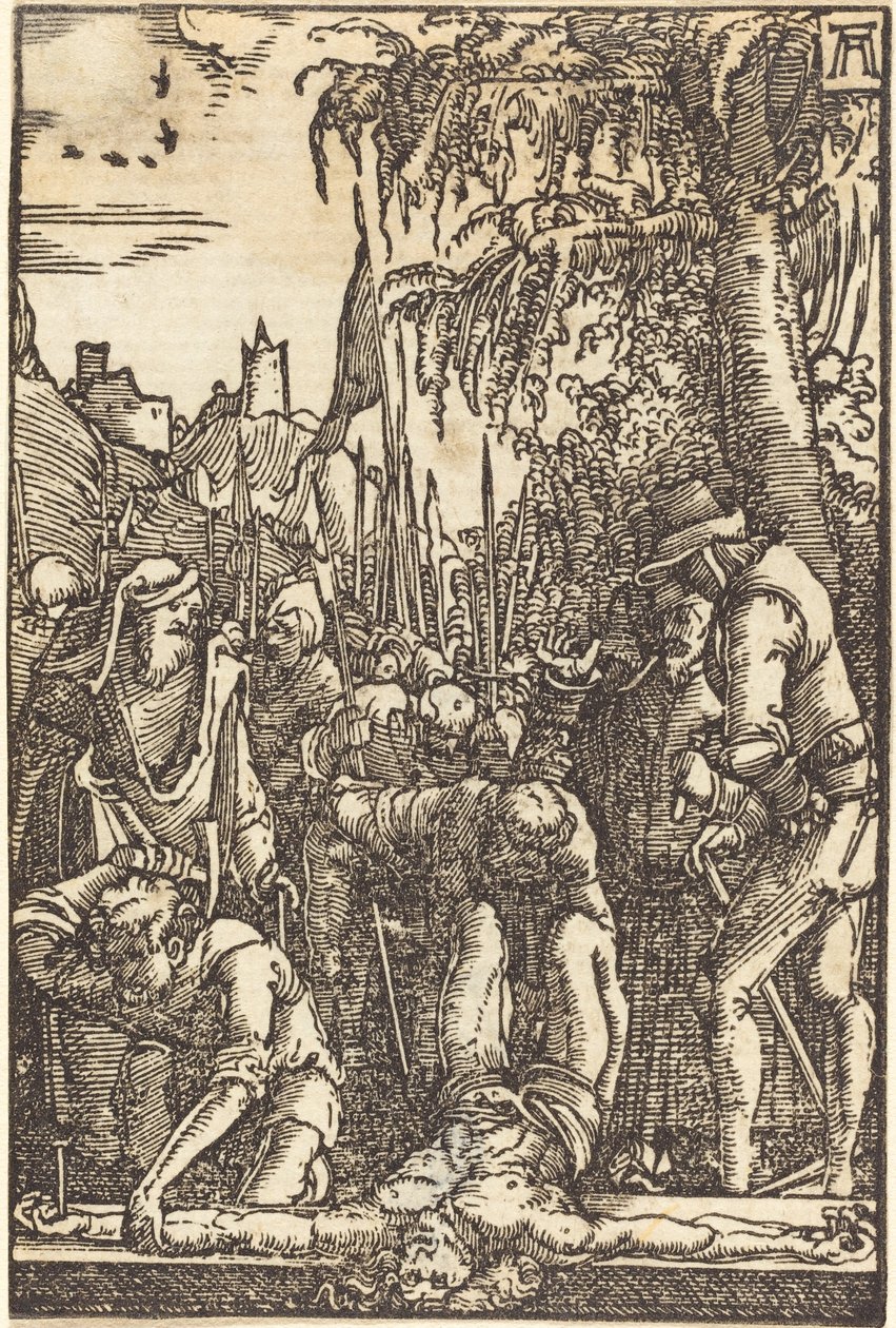 Kristus spikad på korset av Albrecht Altdorfer