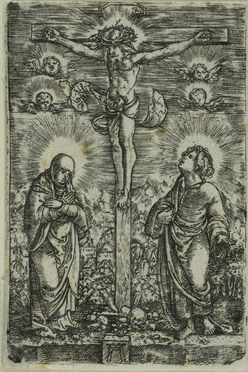 Kristus på korset (Den lilla korsfästelsen) av Albrecht Altdorfer