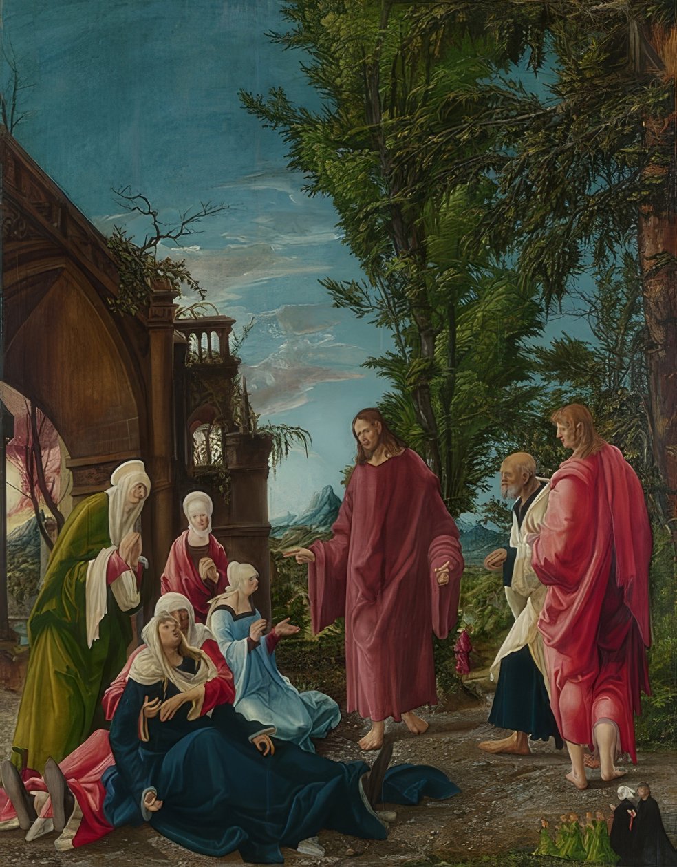 Kristi farväl till Maria. Förmodligen 1520 av Albrecht Altdorfer