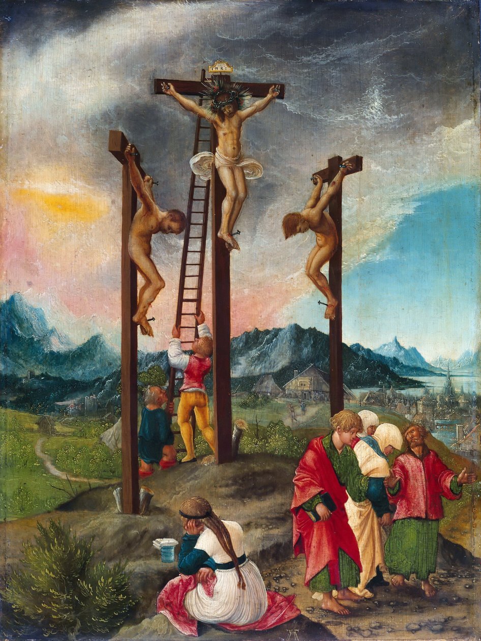 Kristus på korset mellan herdarna av Albrecht Altdorfer