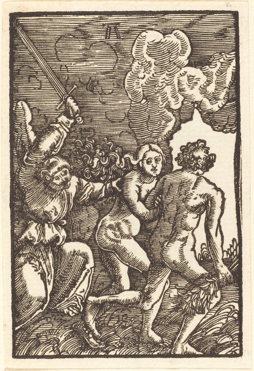 Utvisning från paradiset av Albrecht Altdorfer