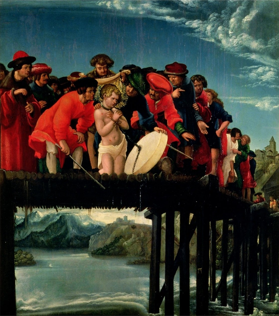 Tyska: Brückensturz des hl. Florian Sankt Florians martyrskap av Albrecht Altdorfer
