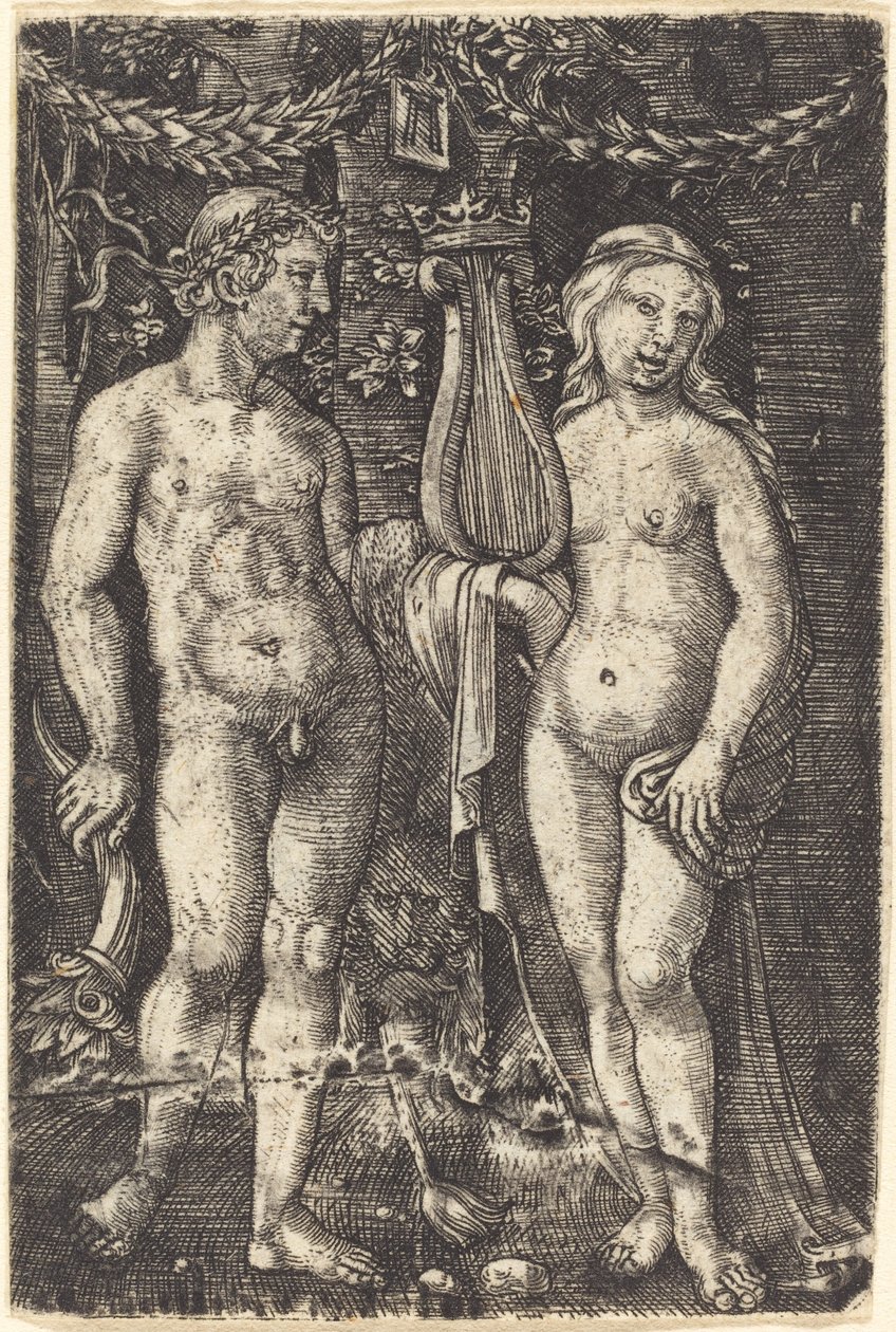 Herkules och en musa av Albrecht Altdorfer