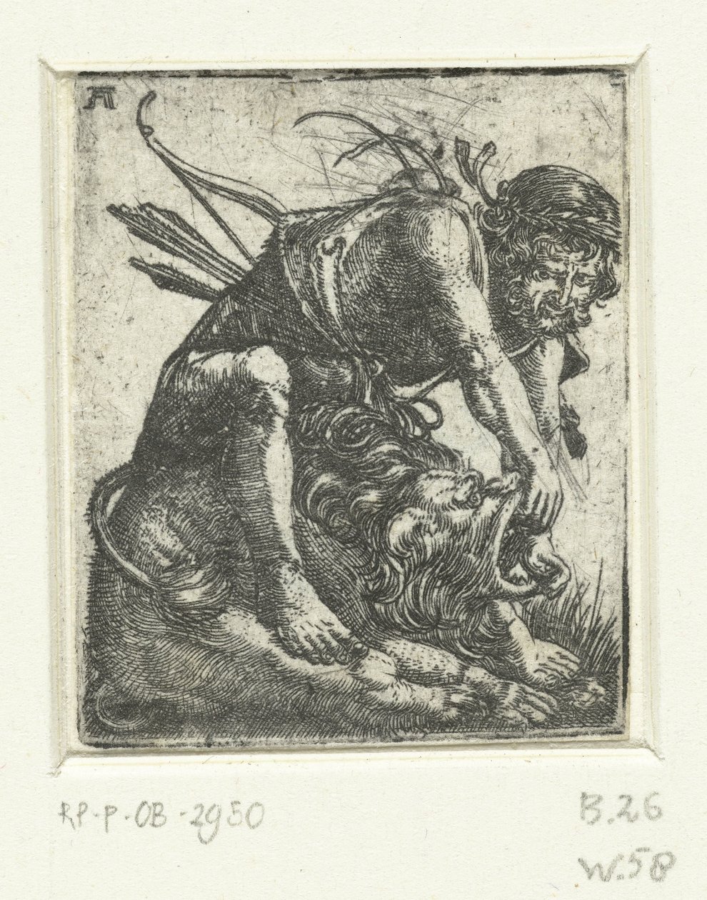 Herkules dödar det Nemeiska lejonet av Albrecht Altdorfer