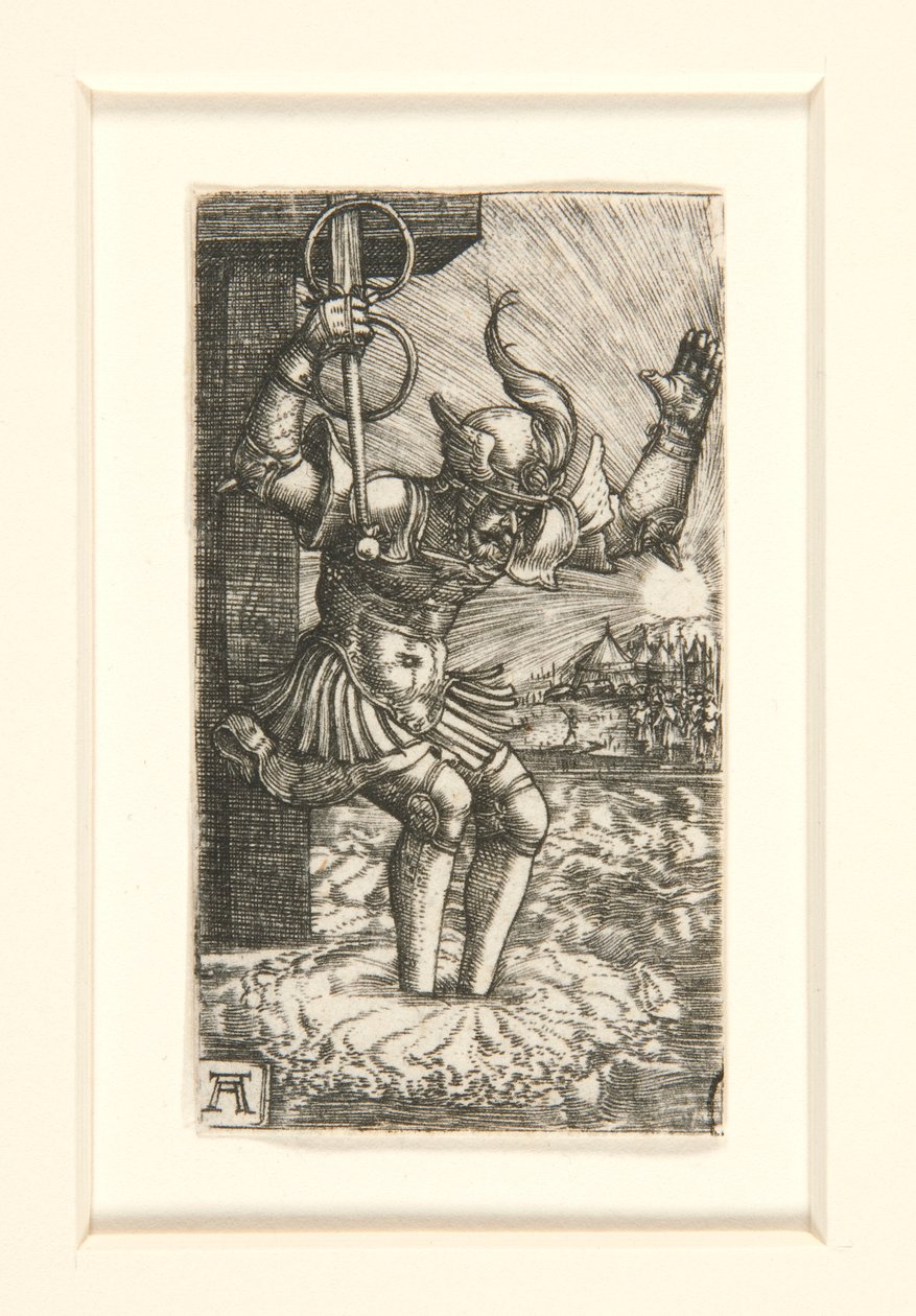 Horace Cocles hoppar in i Tibern av Albrecht Altdorfer