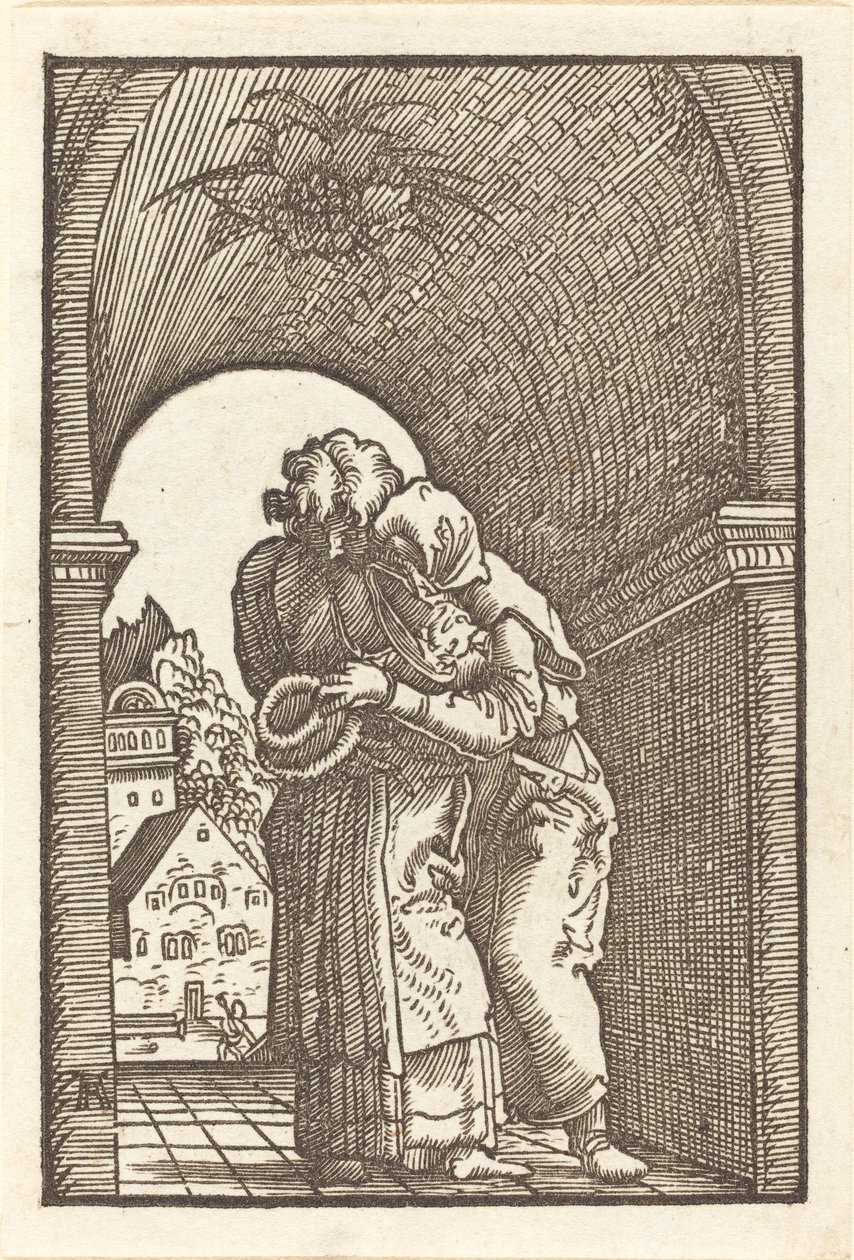 Joachim omfamnar Anna av Albrecht Altdorfer