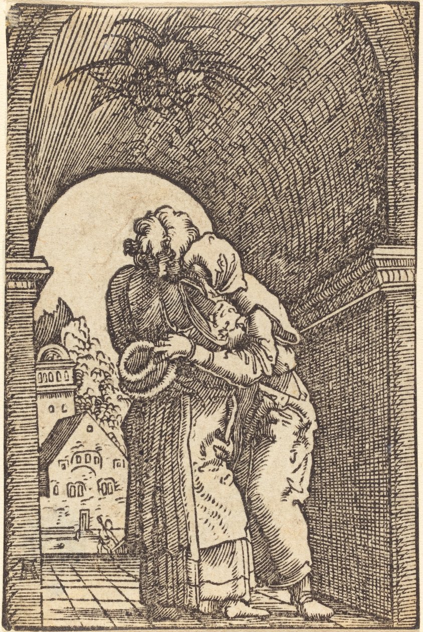 Joachim omfamnar Anna av Albrecht Altdorfer