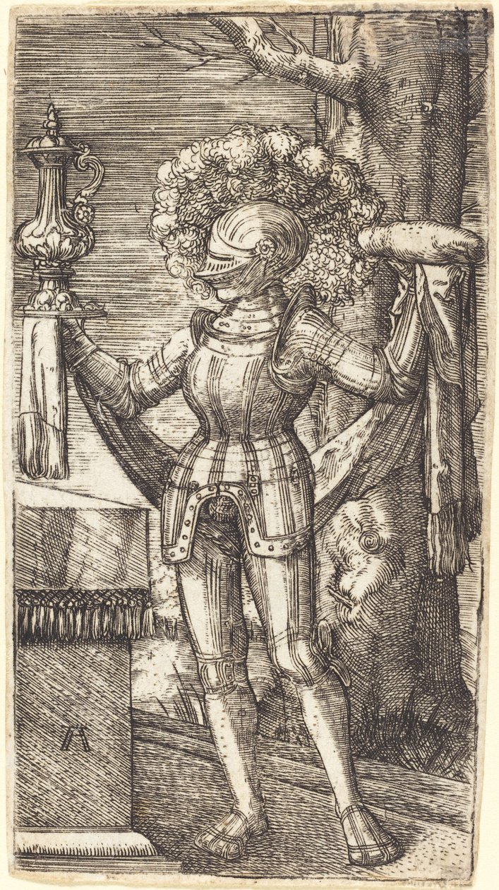 Riddare i rustning med bröd och vin av Albrecht Altdorfer