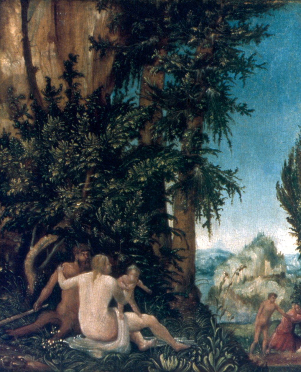 Landskap med familj av Satyrer, 1507 av Albrecht Altdorfer