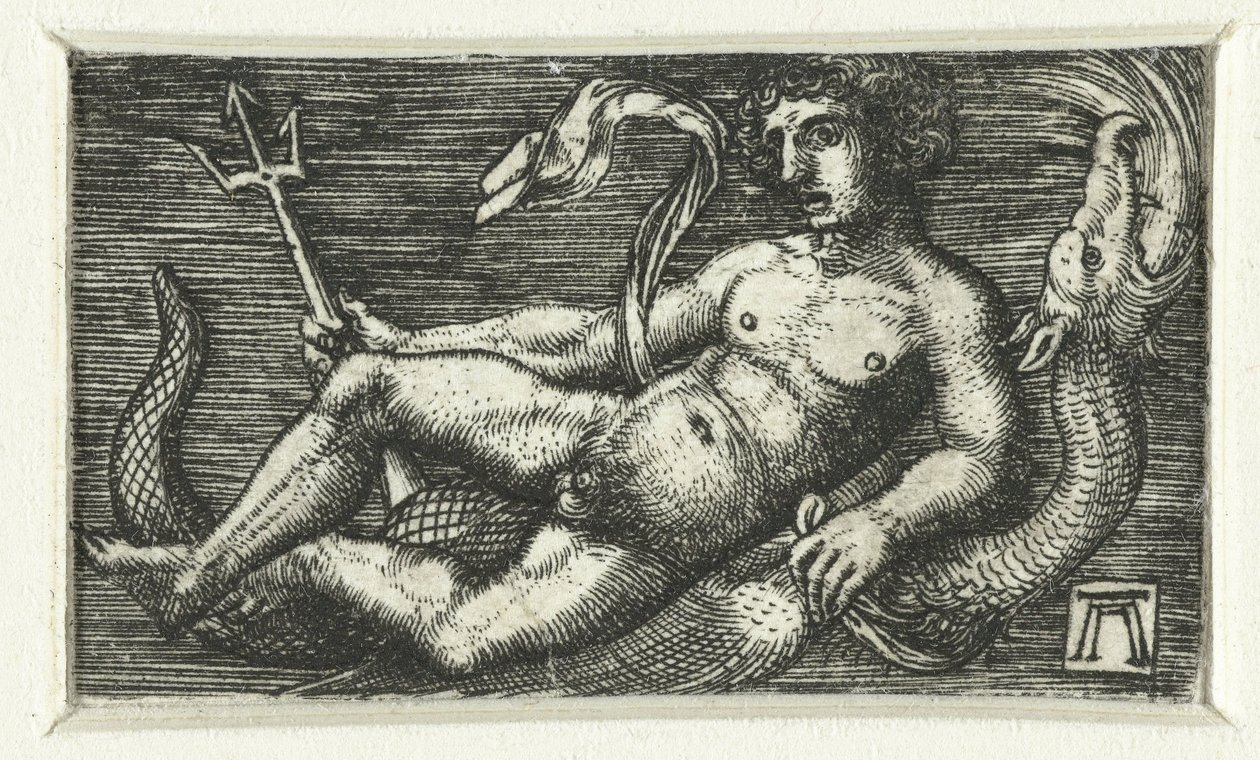 Liggande Neptunus av Albrecht Altdorfer