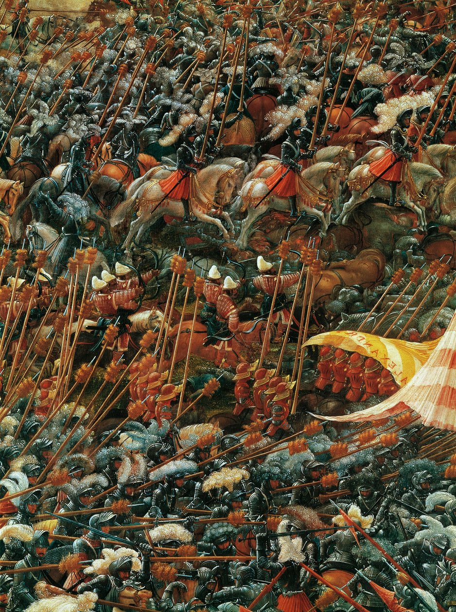 Motstående arméer, detalj från slaget vid Alexander vid Issus av Albrecht Altdorfer