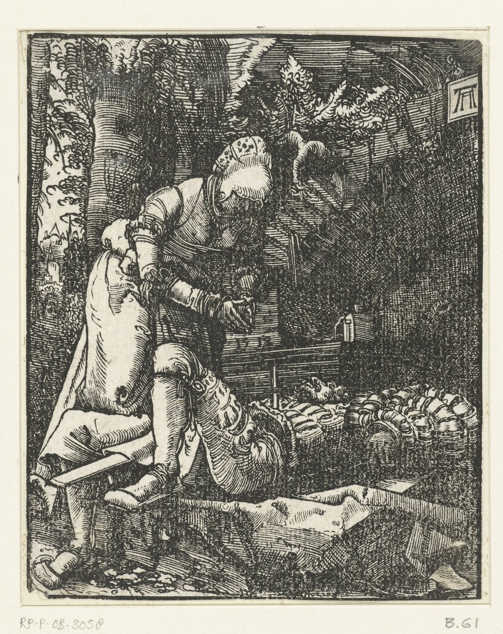 Pyramus och Thisbe av Albrecht Altdorfer