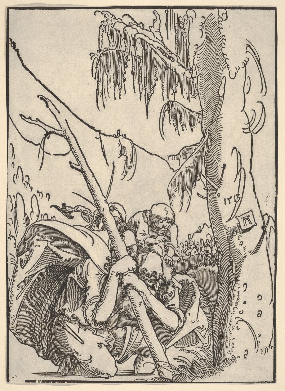 Sankt Kristoffer bär det lilla Jesusbarnet av Albrecht Altdorfer