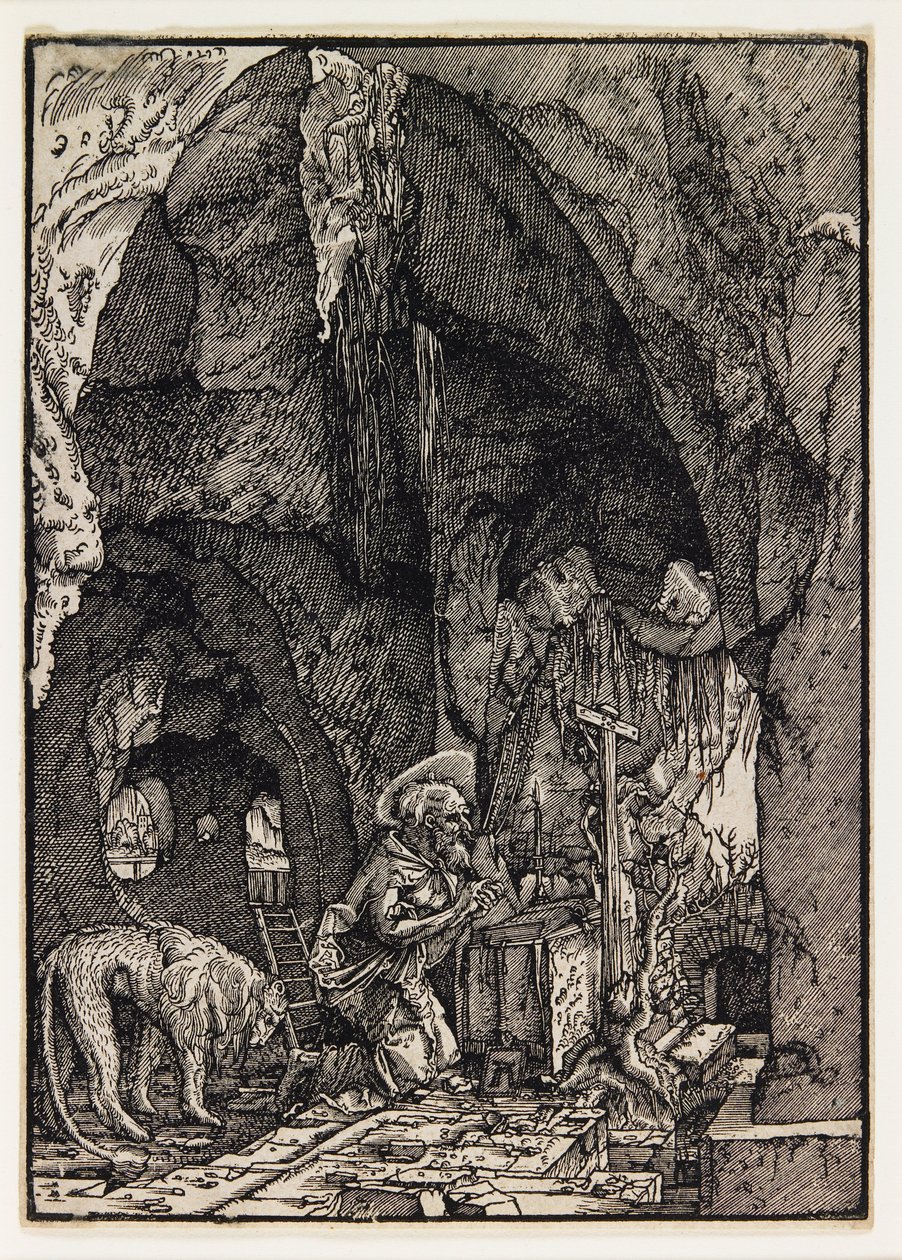 Sankt Hieronymus i en grotta av Albrecht Altdorfer