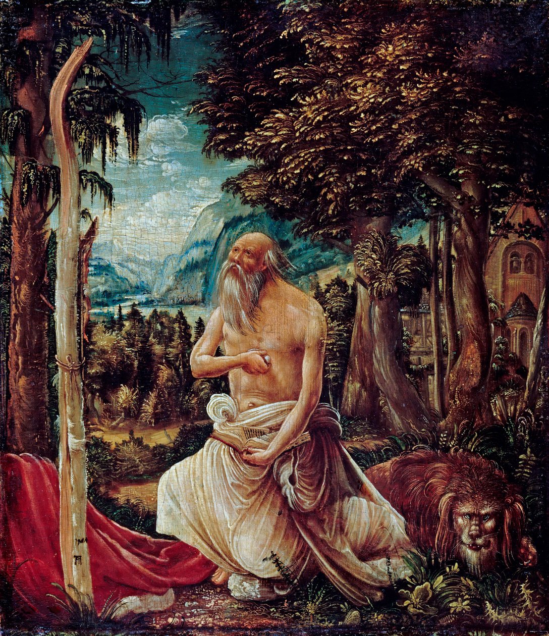 ""Saint Hieronymus botfärdig"" (Den ångrande helige Hieronymus) Målning av Albrecht Altdorfer (ca 1480-1538) av Albrecht Altdorfer