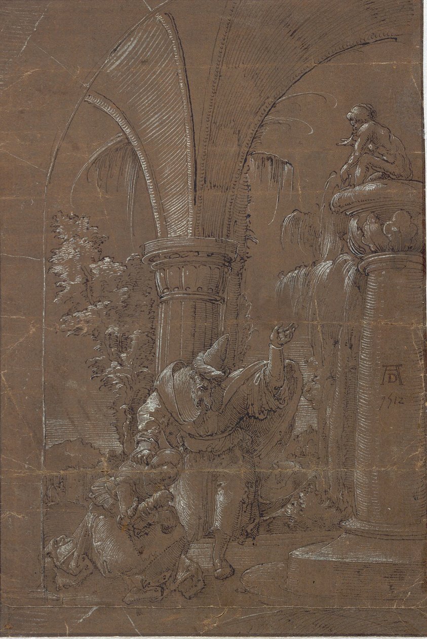 Den heliga Katarina av Alexandria vägrar att dyrka idolen (?) av Albrecht Altdorfer