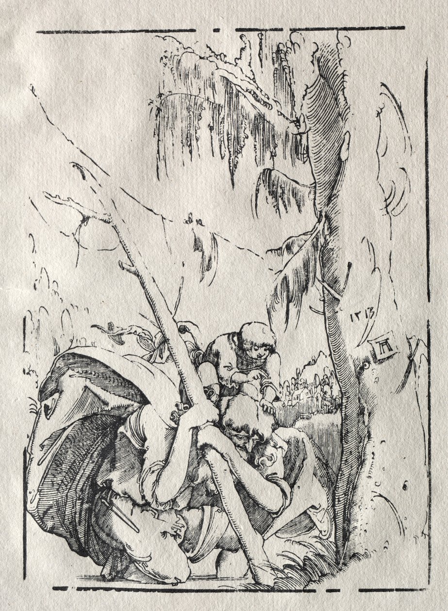 St. Christopher korsar vattnet med Kristus på sina axlar av Albrecht Altdorfer