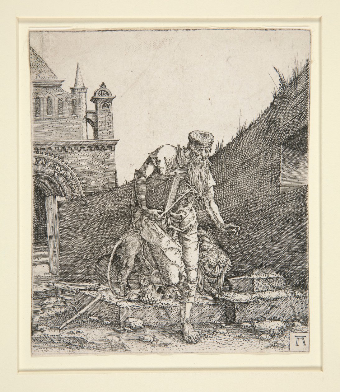 St. Hieronymus vid en mur av Albrecht Altdorfer