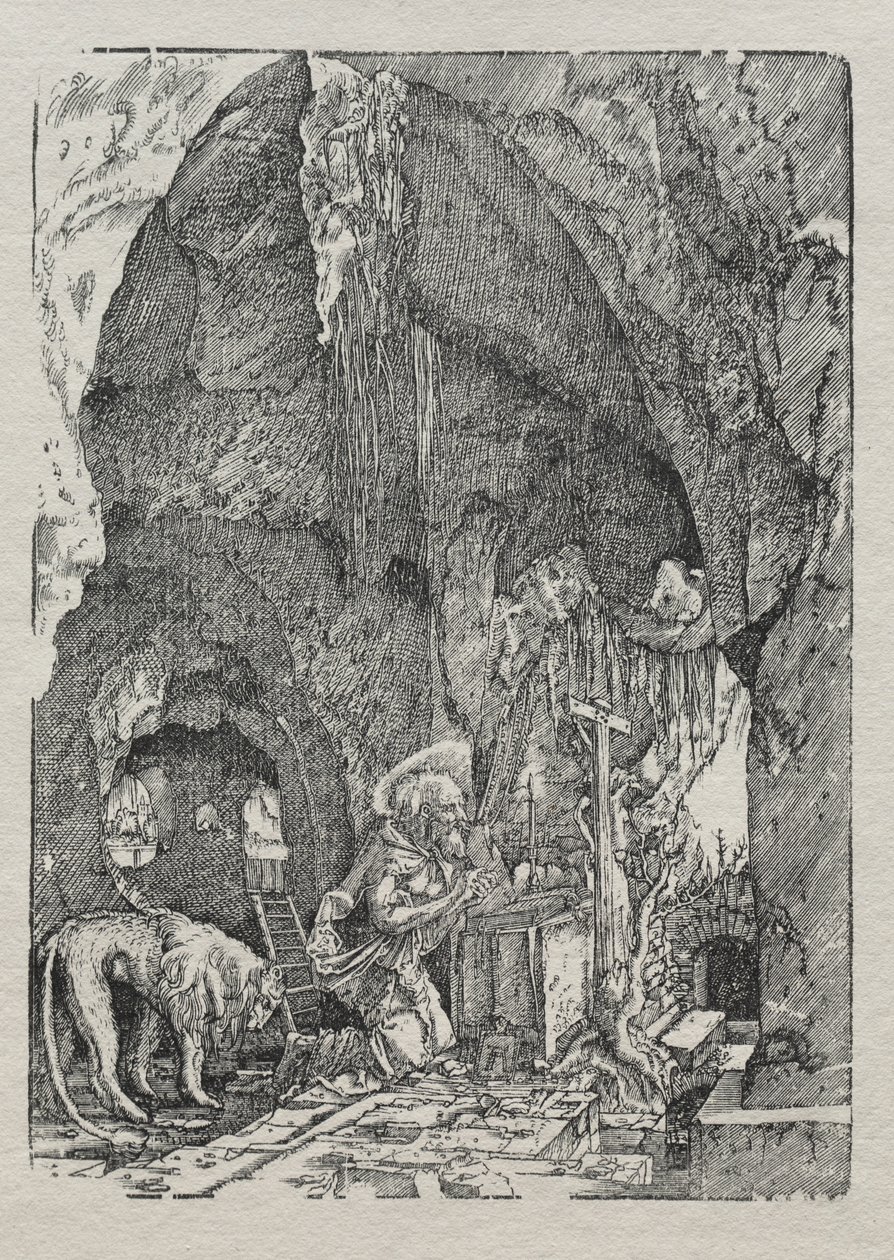 St. Hieronymus i grottan, ca. 1513-15. av Albrecht Altdorfer