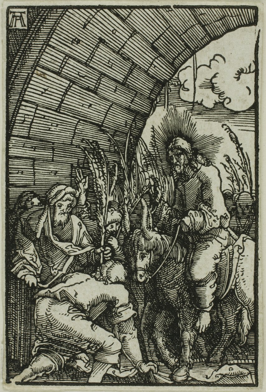 Inträdet i Jerusalem, från Människans fall och återlösning av Albrecht Altdorfer
