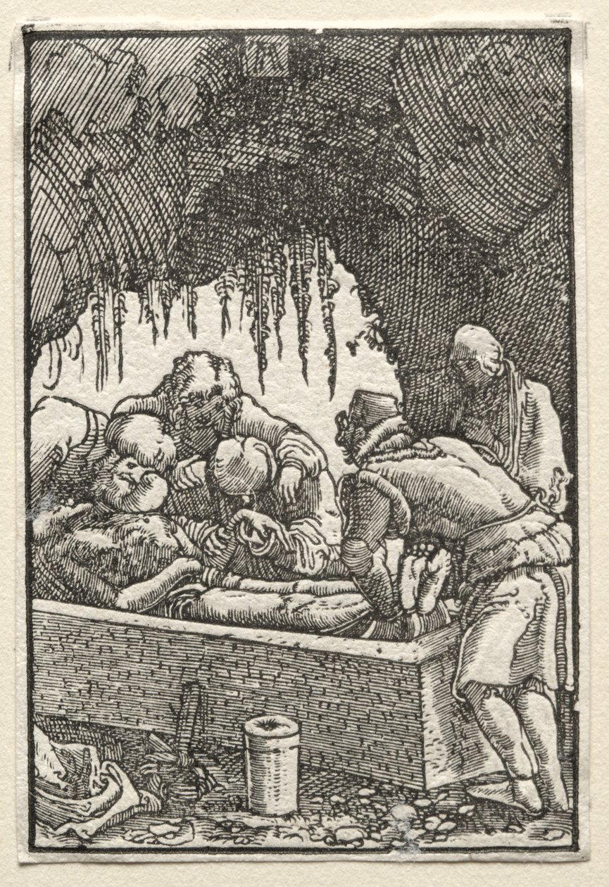 Människans fall och återlösning: Kristi begravning av Albrecht Altdorfer