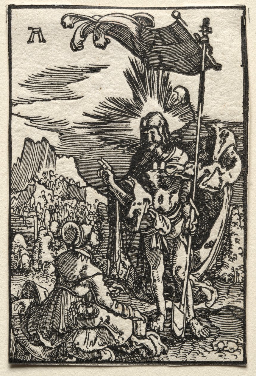 Människans fall och återlösning: Kristus visar sig för den heliga Maria Magdalena, ca. 1515. av Albrecht Altdorfer