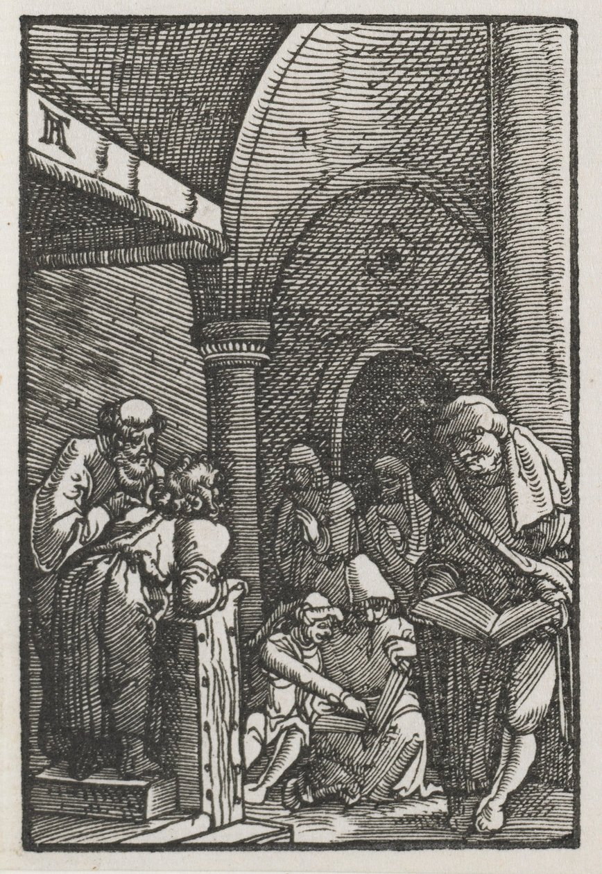 Människans fall och återlösning: Kristus disputerar med läkarna, ca. 1515. av Albrecht Altdorfer