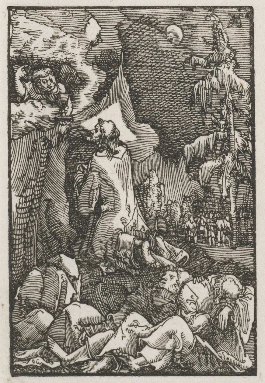 Människans fall och återlösning: Kristus på Oljeberget, ca. 1515. av Albrecht Altdorfer