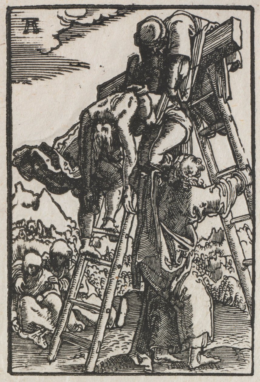 Människans fall och återlösning: Nedstigning från korset, ca. 1515. av Albrecht Altdorfer