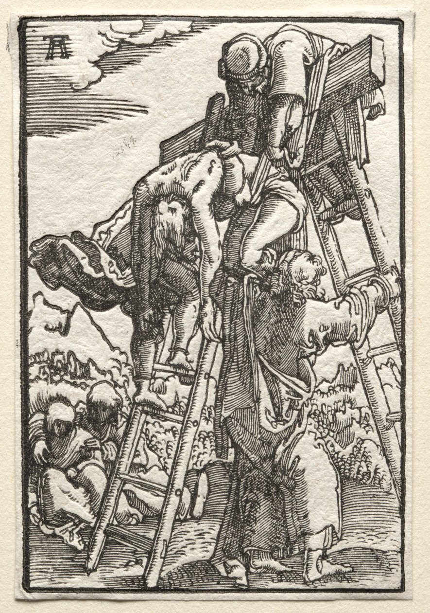 Människans fall och återlösning: Nedstigning från korset, ca. 1515. av Albrecht Altdorfer
