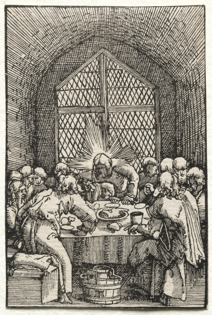 Människans fall och återlösning: Den sista måltiden, ca. 1515. av Albrecht Altdorfer
