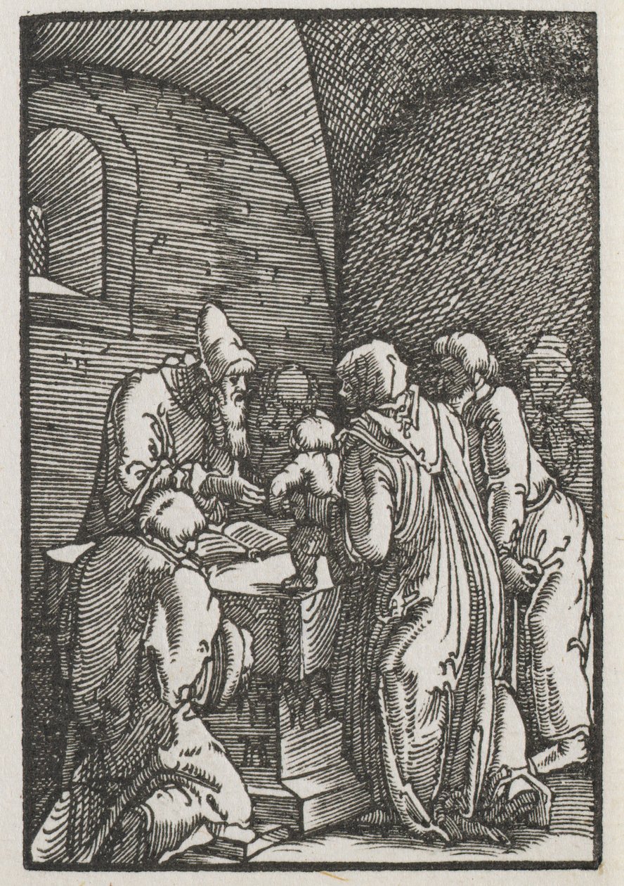 Människans fall och återlösning: Presentationen av Kristus i templet av Albrecht Altdorfer