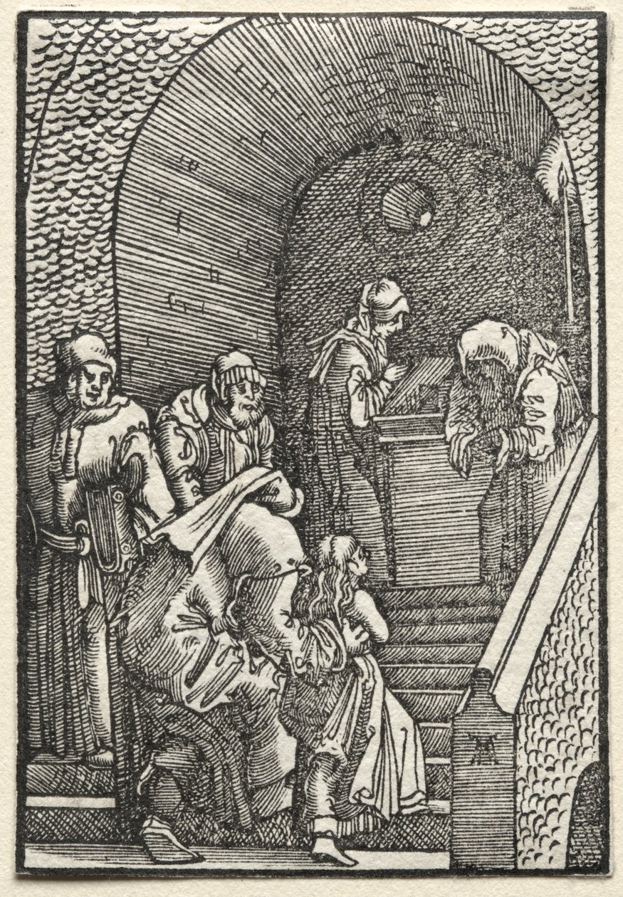 Människans fall och återlösning: Presentationen av jungfrun i templet av Albrecht Altdorfer