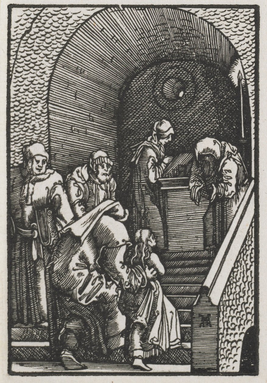 Människans fall och återlösning: Presentationen av jungfrun i templet, 1515. av Albrecht Altdorfer