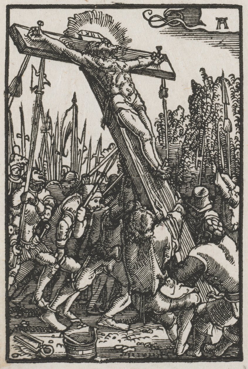 Människans fall och återlösning: Korsets höjning av Albrecht Altdorfer