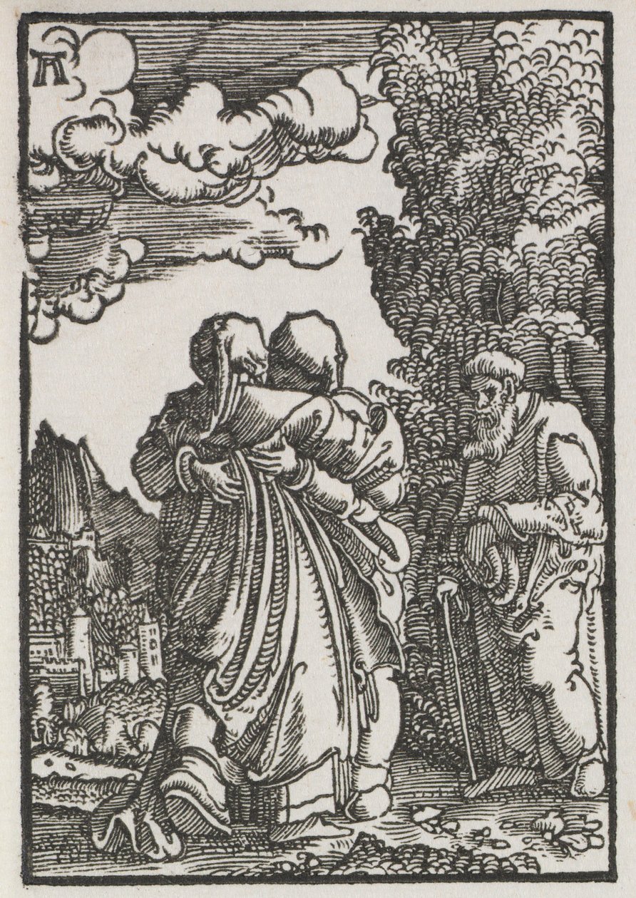 Människans fall och återlösning: Besöket av Albrecht Altdorfer