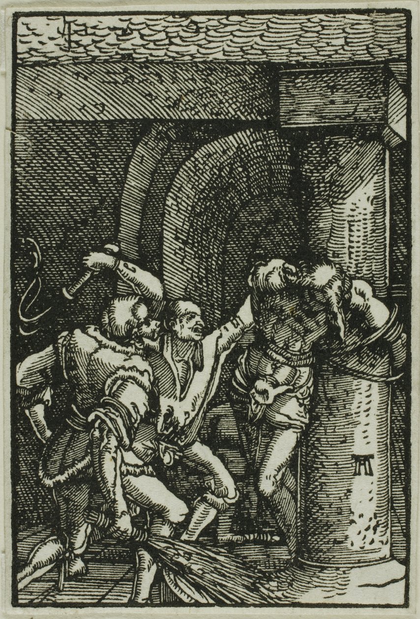 Flagelationen, från Människans fall och återlösning av Albrecht Altdorfer