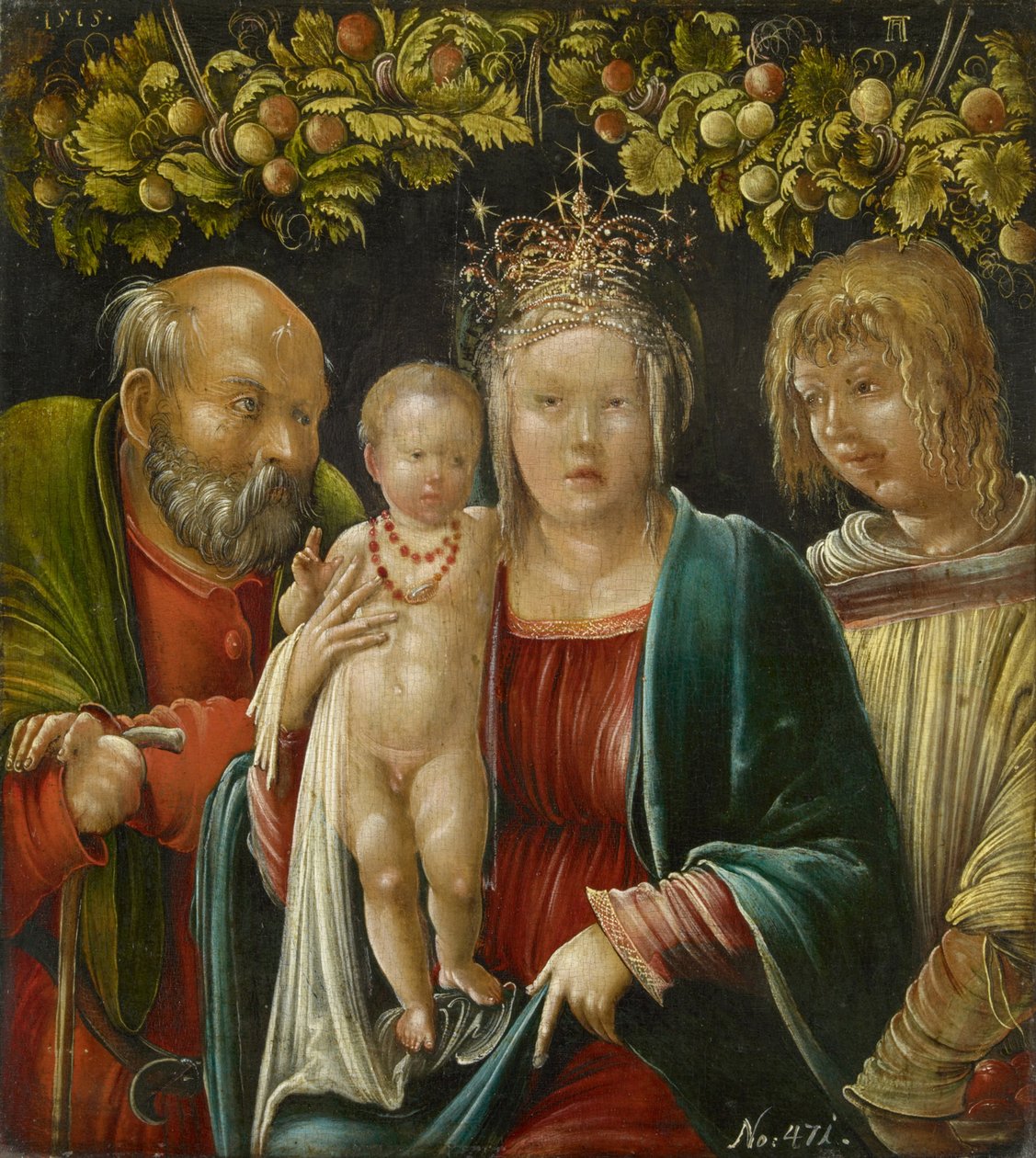 Den heliga familjen med den helige Agapitus, 1515 av Albrecht Altdorfer