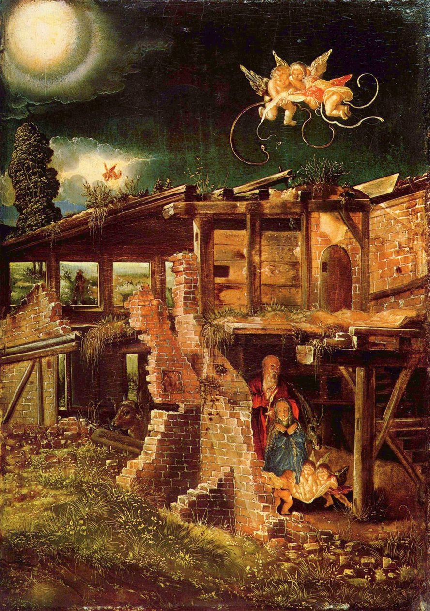 Den heliga natten Kristi födelse, ca. 1513 av Albrecht Altdorfer
