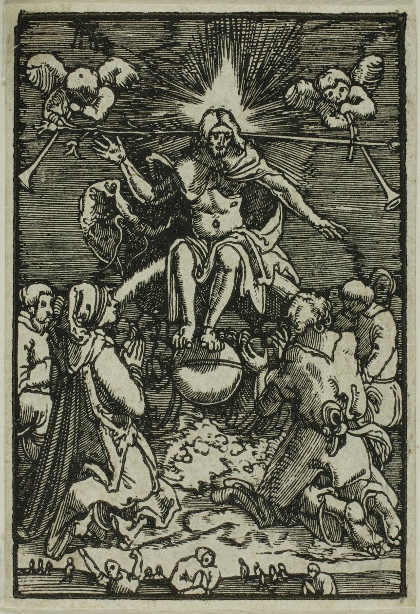 Den sista domen, från Människans fall och återlösning av Albrecht Altdorfer