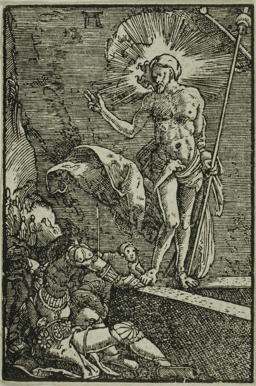 Uppståndelsen, från Människans fall och återlösning av Albrecht Altdorfer