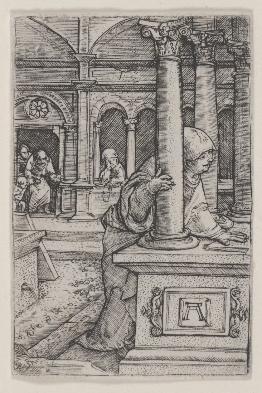 Jungfrun söker Jesus i templet av Albrecht Altdorfer