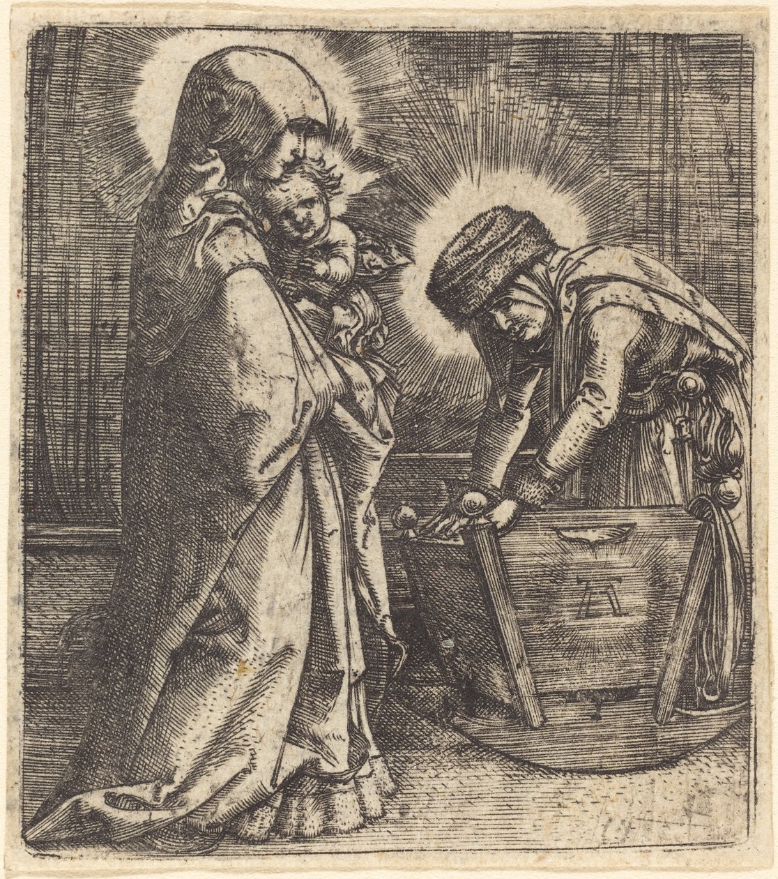 Jungfrun och barnet och Sankta Anna av Albrecht Altdorfer