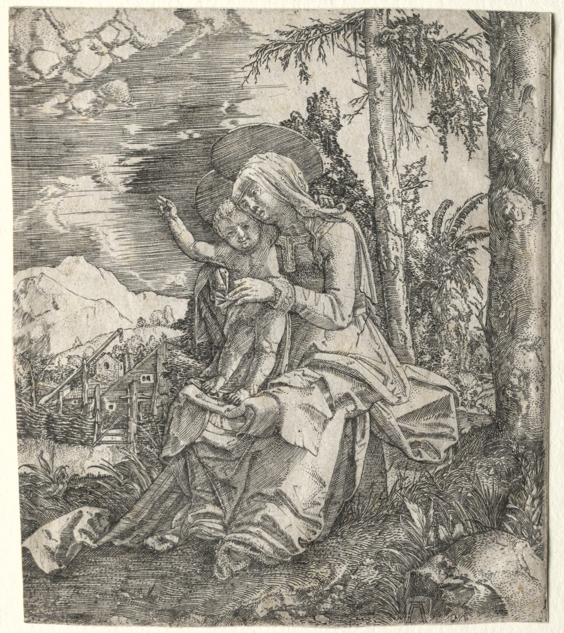 Jungfrun i ett landskap, ca. 1515. av Albrecht Altdorfer