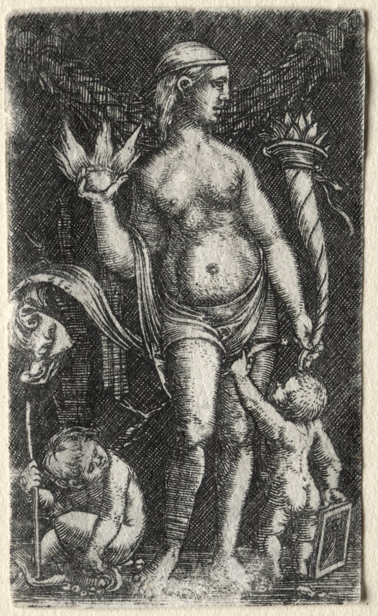 Venus mellan två amoriner av Albrecht Altdorfer