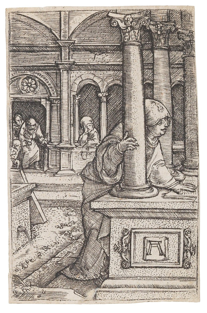 Jungfru Maria söker efter den tolvårige Jesus i templet, ca. 1519. av Albrecht Altdorfer